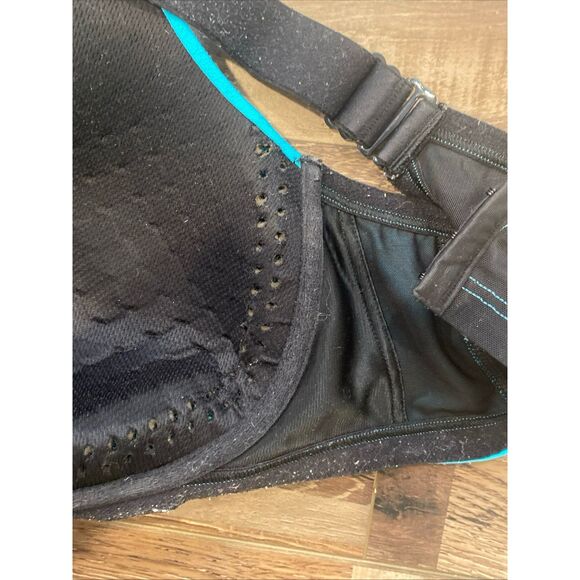 Livi Plus Size Full Support Sport Athletic Bra Wireless Teal Blue 38DDD - Picture 3 of 5